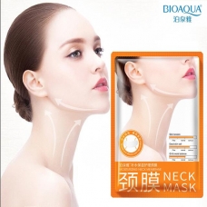 Маска-лифтинг для шеи с гиалур. к-той и протеин шелка "BIOAQUA" 17 гр, Китай